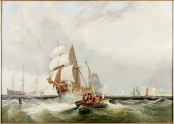 Shipping Inshore, a Boat Ferrying Passengers